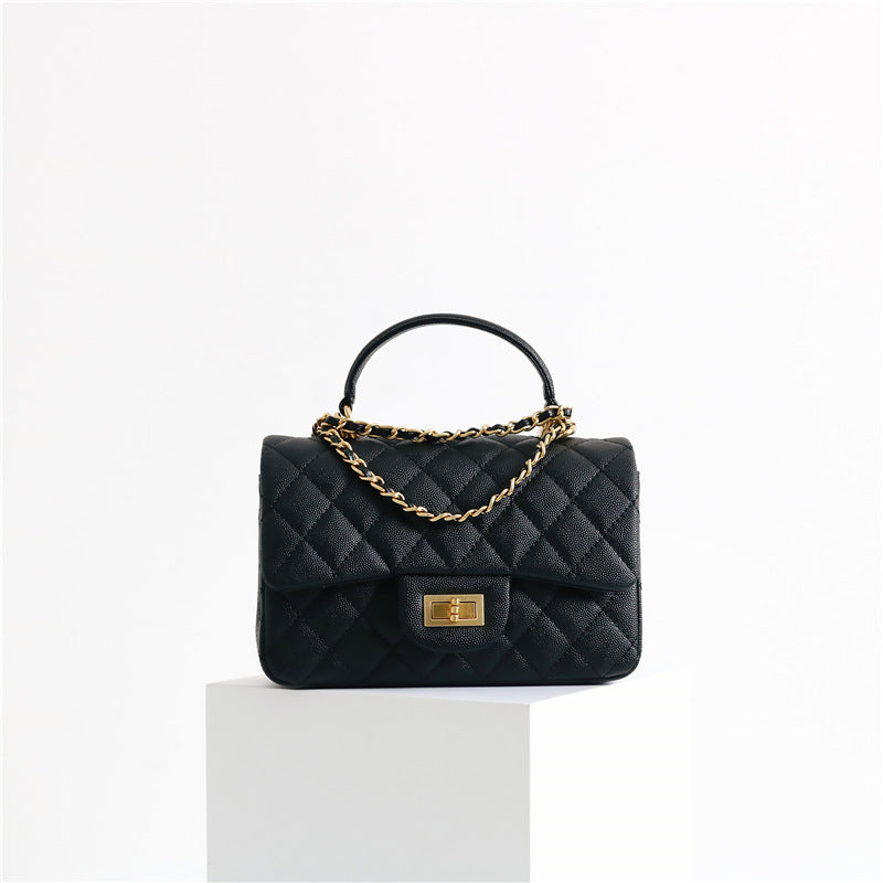 Women’s Genuine Leather Quilted Top Handle Crossbody Bags image 9