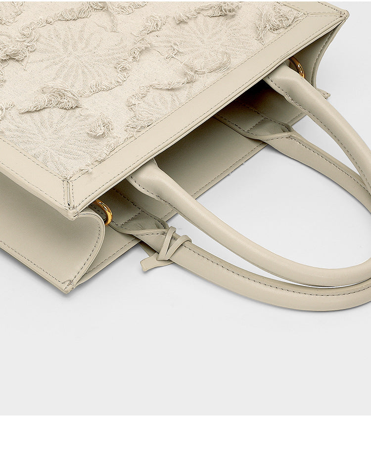 Women’s Ripped Top Handle Tote Bags with Shoulder Strap image 5
