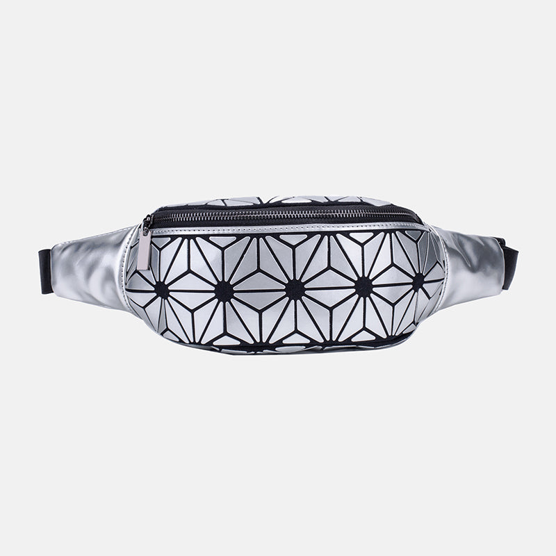 Women’s Metallic Geometric Zipper Fanny Packs image 7