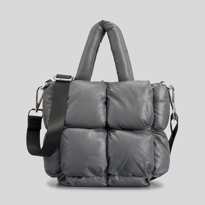 Women’s Square Padded Puffer Tote Bags image 8