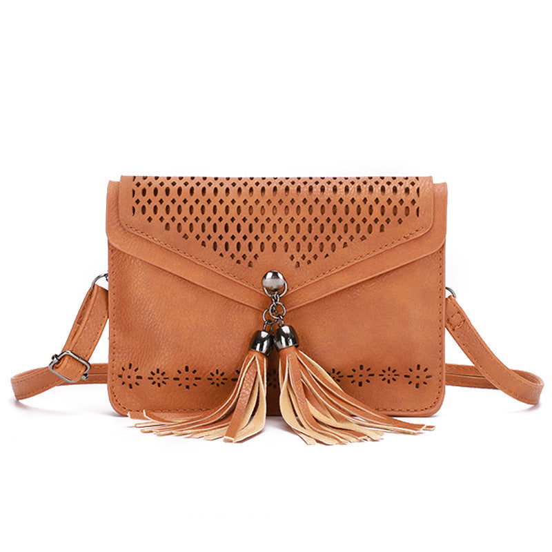 Women’s Hollow Out Mini Crossbody Bags with Tassel image 3