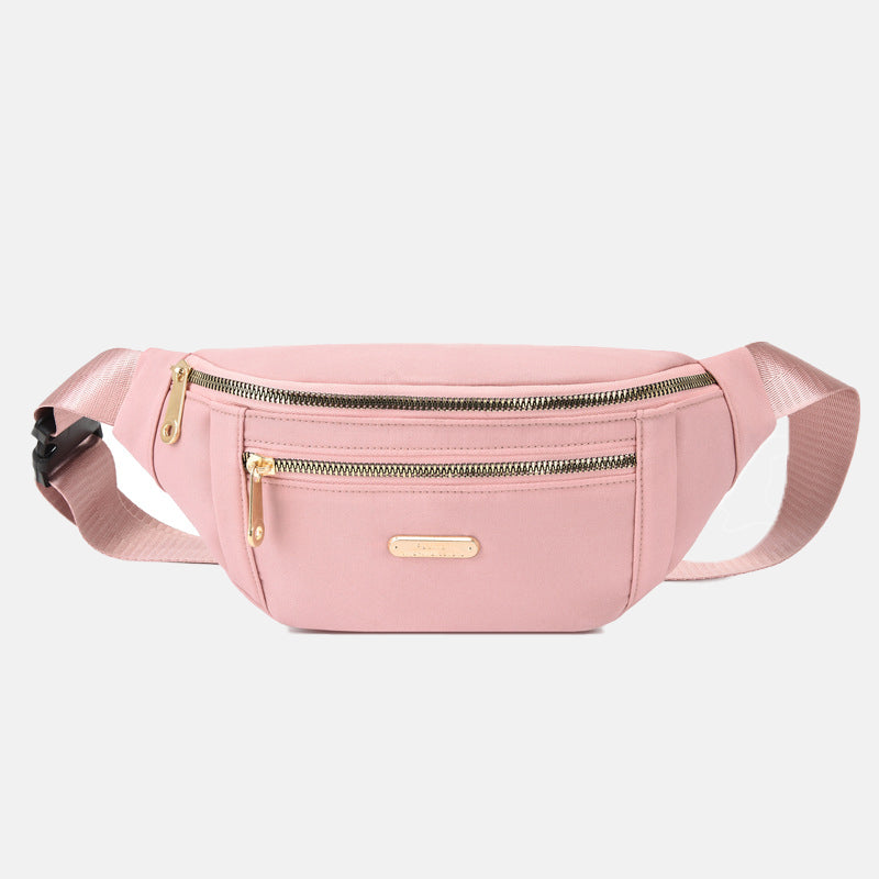 Women’s Double Zippers Waist Fanny Packs in Polyester image