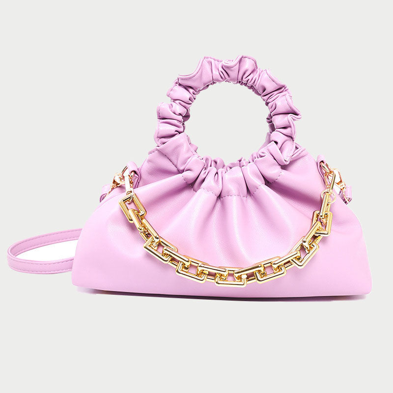 Women’s Slouchy Top Handle Bags with Chains image 3