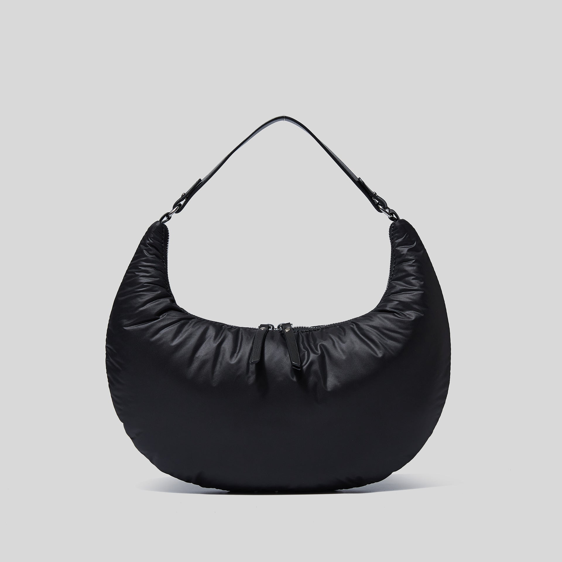 Women’s Padded Puffer Half Moon Hobo Baguette Bags image 9