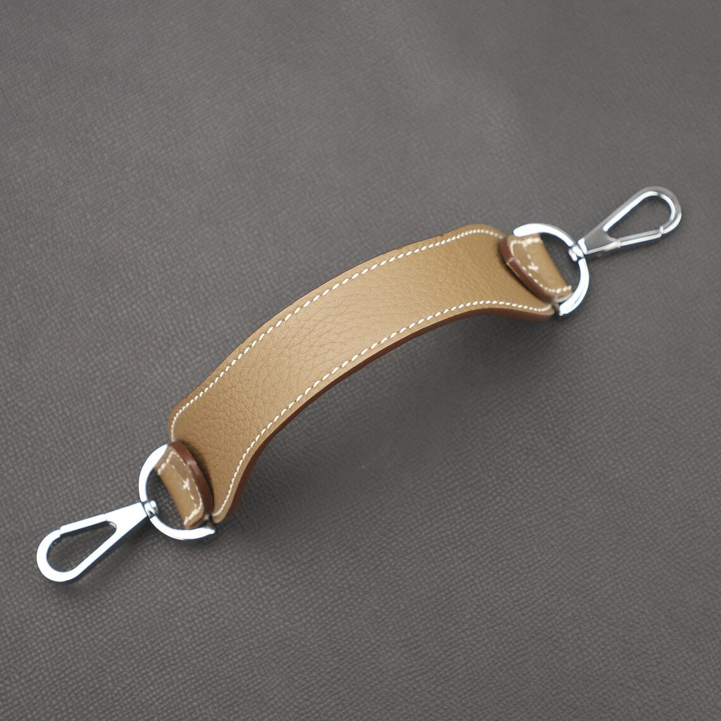 Artisanal Togo Leather Bandoulière (30mm Wide): Hand-Stitched Short Crossbody/Top Handle Strap Upgrade