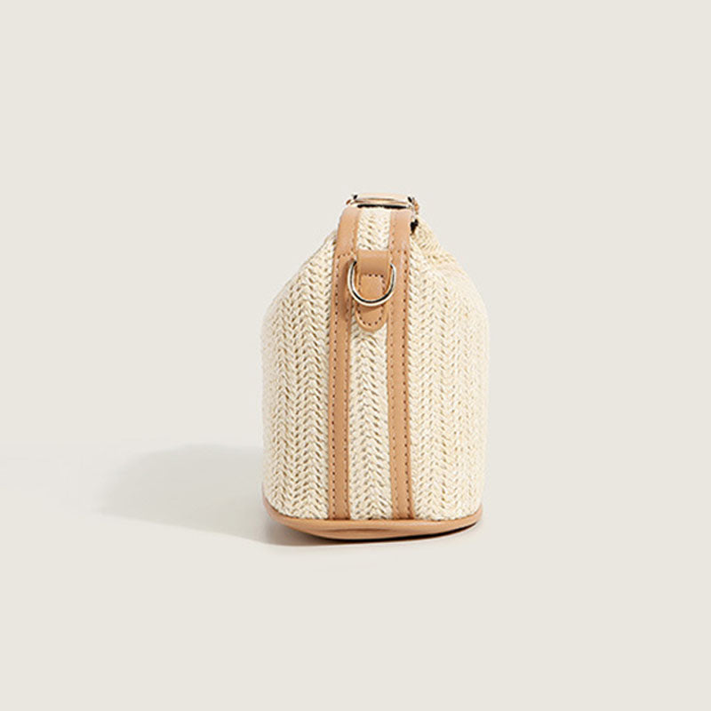 Women’s Beige Woven Crossbody Handbags image 4