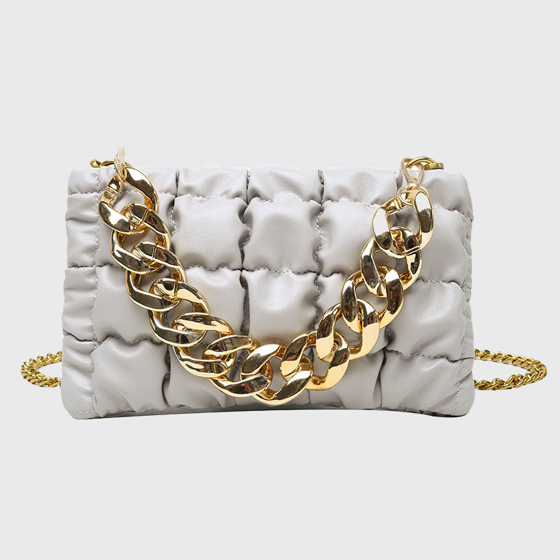 Women’s Quilted Slouchy Chains Crossbody Bags image 3