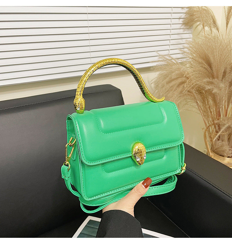 Women’s Snake Top Handle Shoulder Handbags image 2