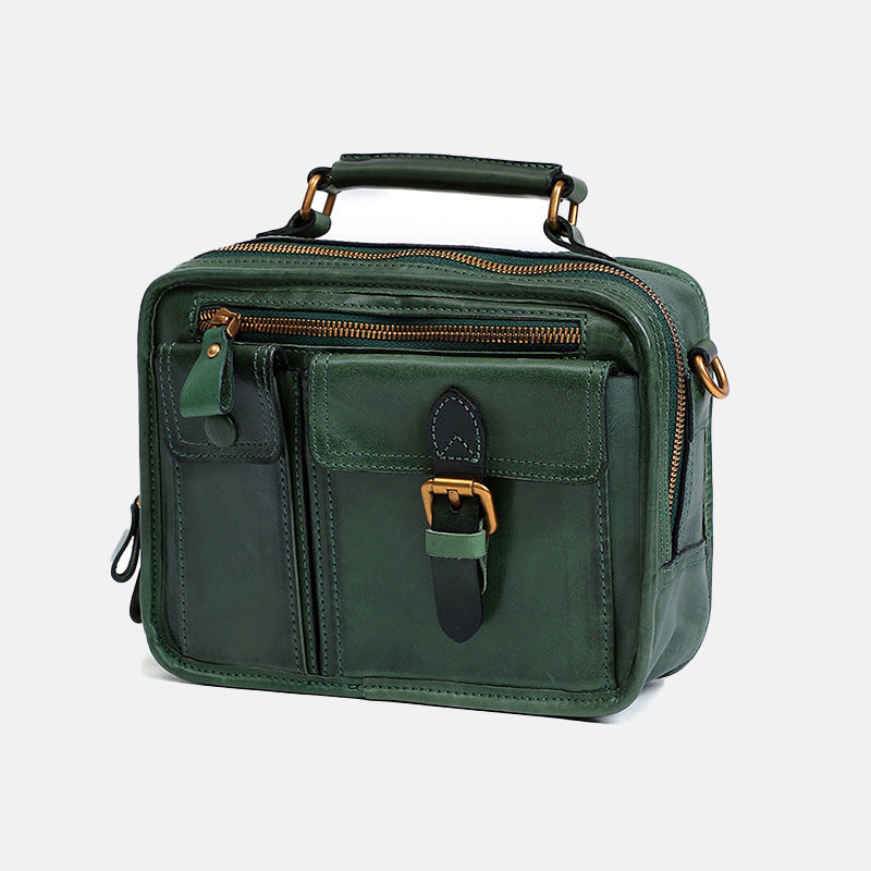 Women’s Small Vintage Genuine Leather Briefcase Shoulder Bags image 11