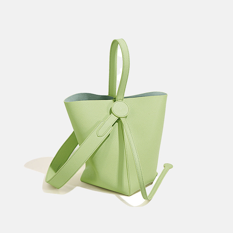 Women’s Genuine Leather Shoulder Bucket Tote Bags (3 Piece Set) image 9