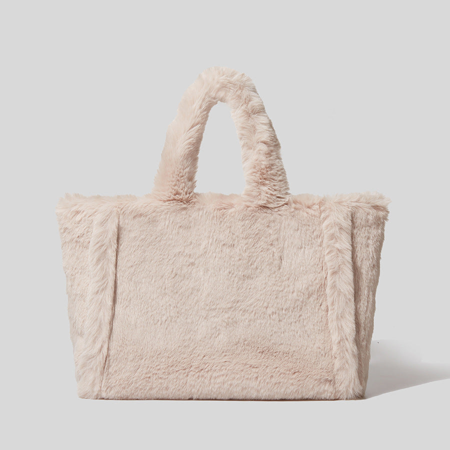 Women’s Large Faux Fur Tote Bags image 9