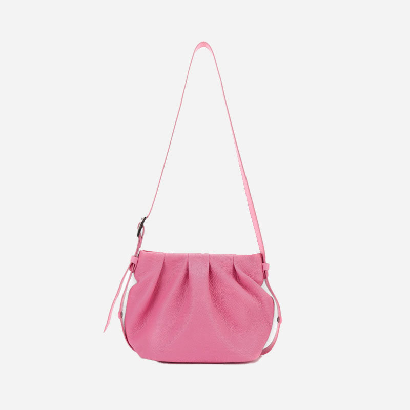 Women’s Slouchy Shoulder Clutch Bags in Genuine Leather image 9