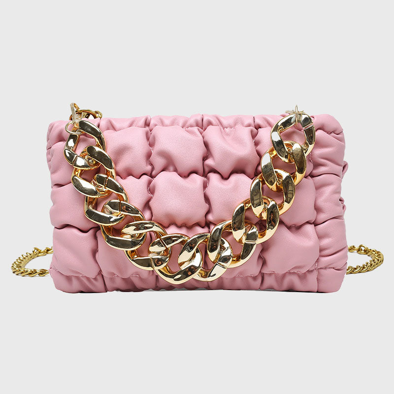 Women’s Quilted Slouchy Chains Crossbody Bags image 7
