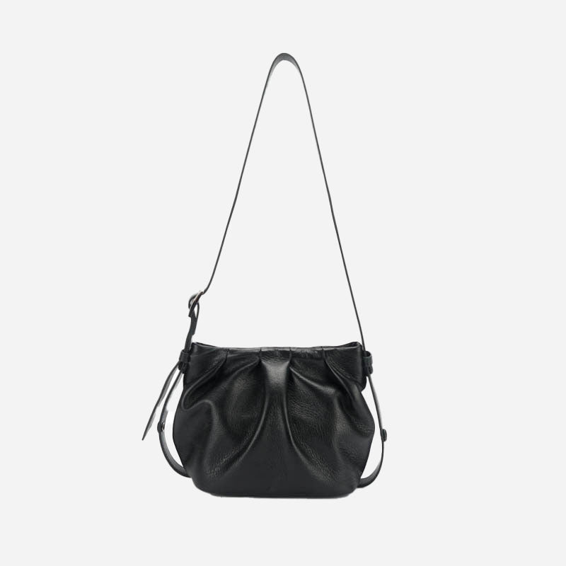 Women’s Slouchy Shoulder Clutch Bags in Genuine Leather image 5