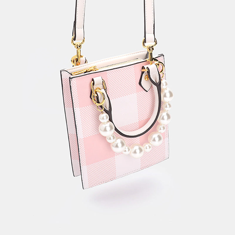 Women’s Pearls Top Handle Tote Bags with Shoulder Strap image 5