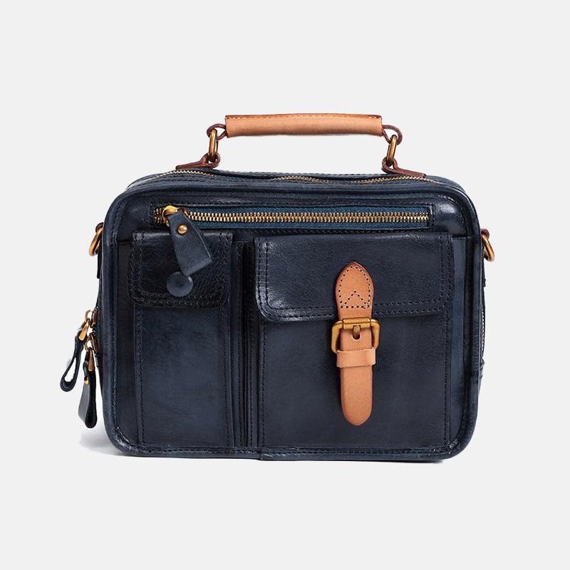 Women’s Small Vintage Genuine Leather Briefcase Shoulder Bags image 4