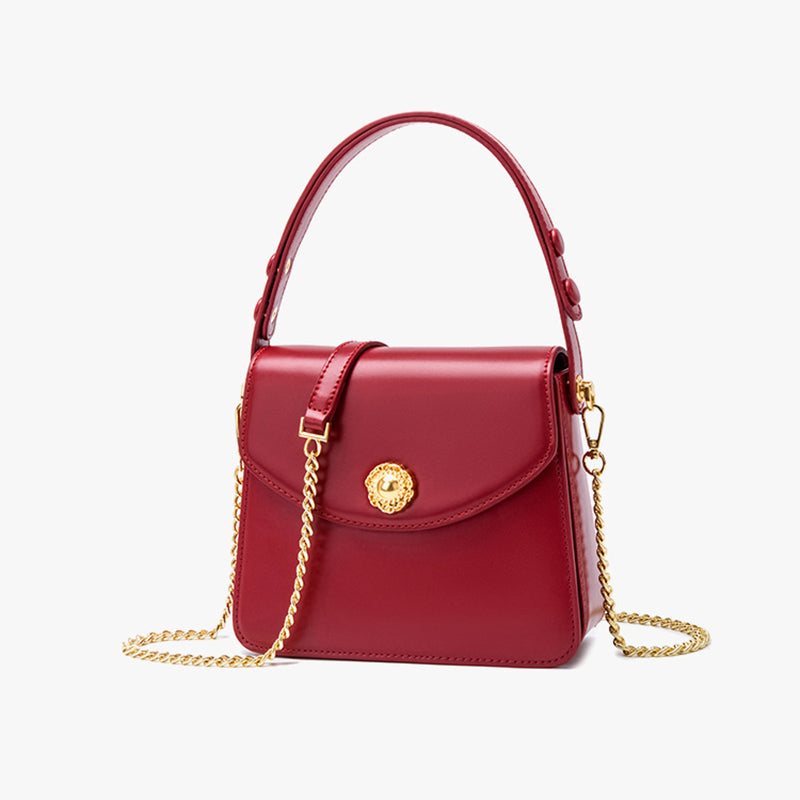 Women’s Vegan Leather Shoulder Bag with Crossbody Chains image 2