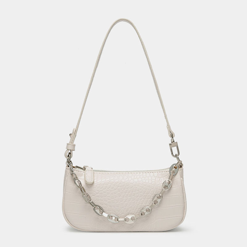 Women’s Croc Print Baguette Bags with Chains image