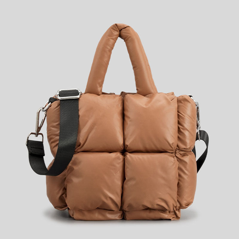 Women’s Square Padded Puffer Tote Bags image 11