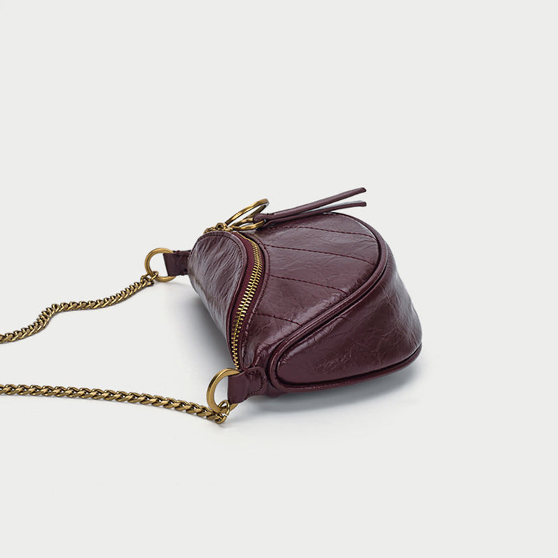 Women’s Chains Wrinkled Vegan Fanny Packs Crossbody Waist Packs image 6