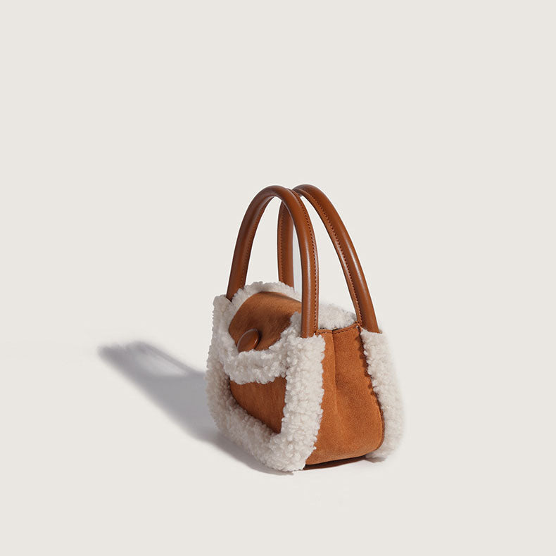 Women’s Faux Furry Flap Handbags with Shoulder Straps image 6