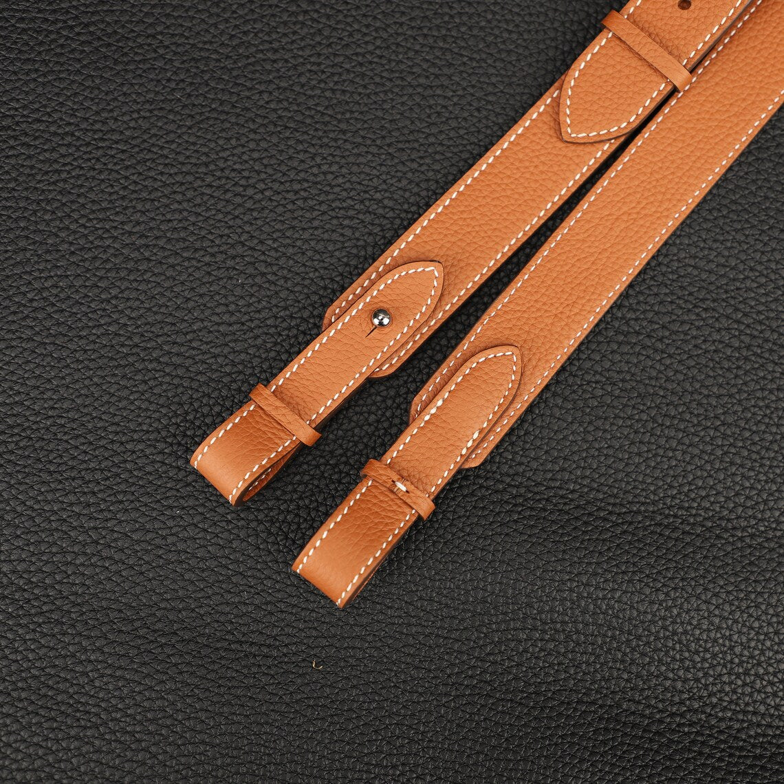 Hermès Style Etoupe (18) Togo Leather Adjustable Bandoulière: Compatible Crossbody/Shoulder Strap for Picotin & Lindy Bags