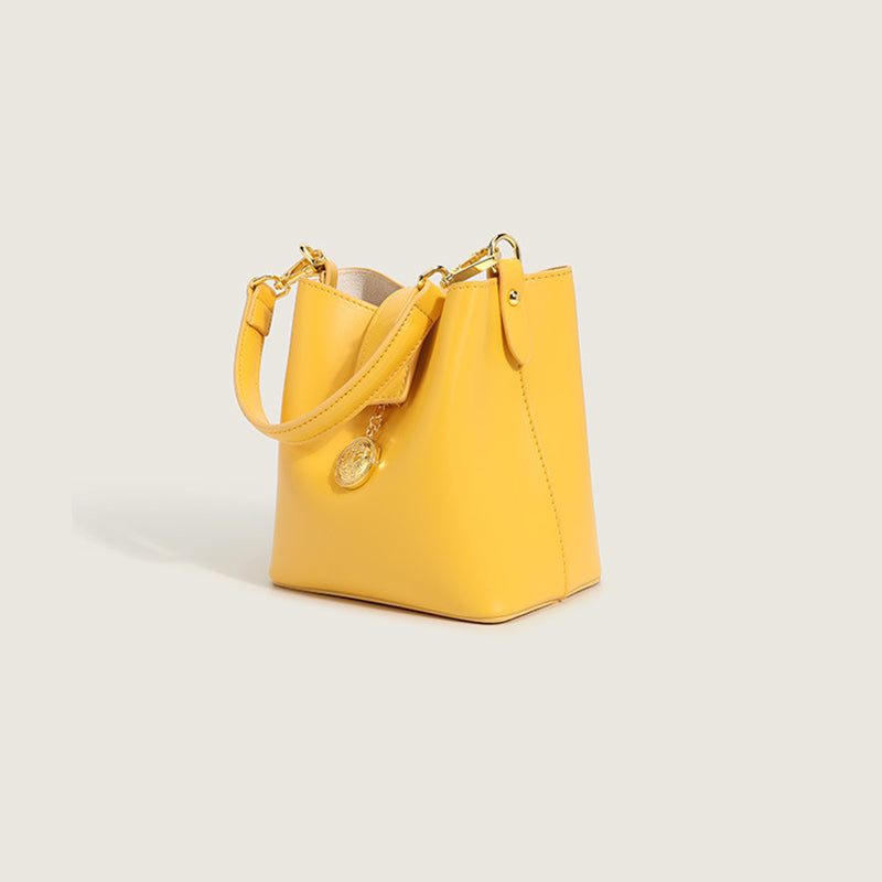 Women’s Vegan Leather Bucket Bags with Shoulder Strap image 2