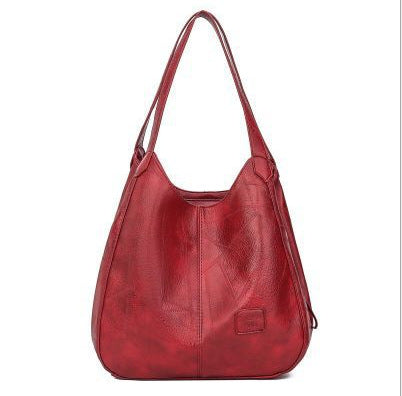 Women’s Stitching Vintage Hobo Tote Bags in Soft Vegan Leather image 7