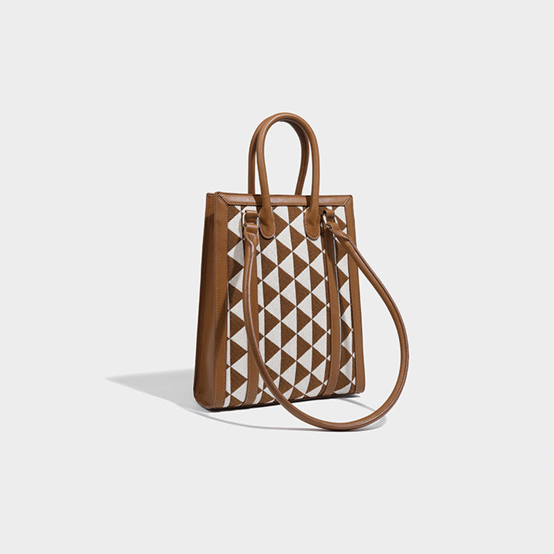 Women’s Triangle Pattern Mini Tote Bags image 4