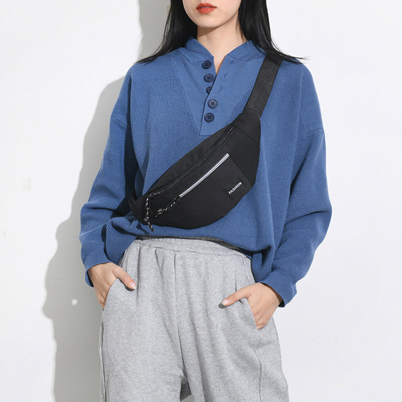 Women’s Oxford Cloth Double Zipper Fanny Packs image 9