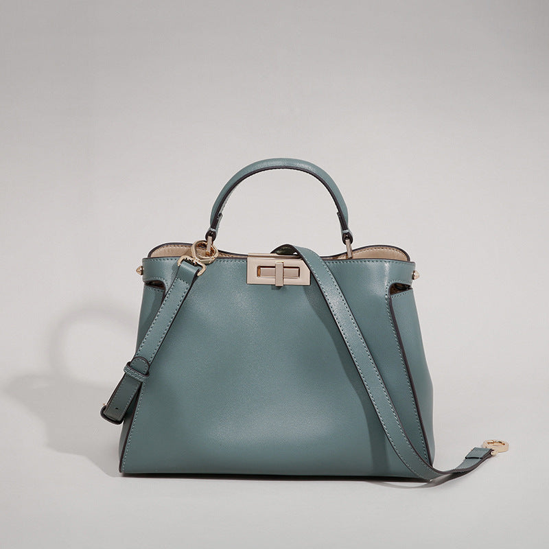 Women’s Genuine Leather Top Handle Satchel Bags with Shoulder Strap image 5
