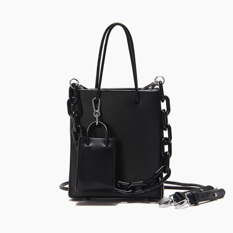 Women’s Hot Pink Tote Handbags with Mini bags – Multi Straps image 7