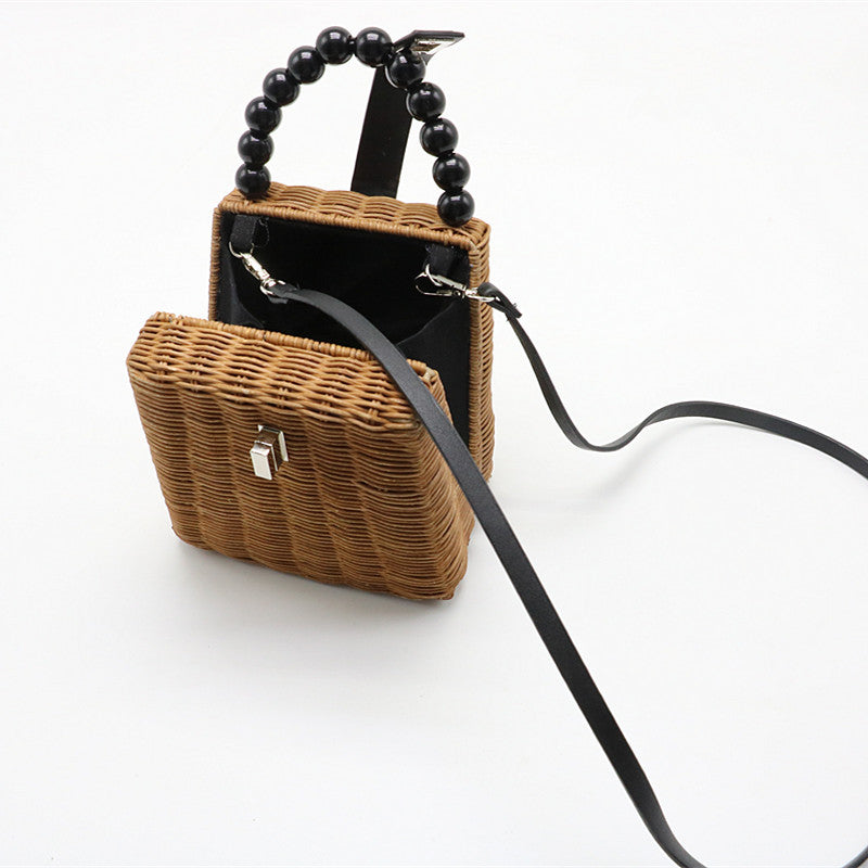 Women’s Mini Woven Handbags with Shoulder Strap image 5