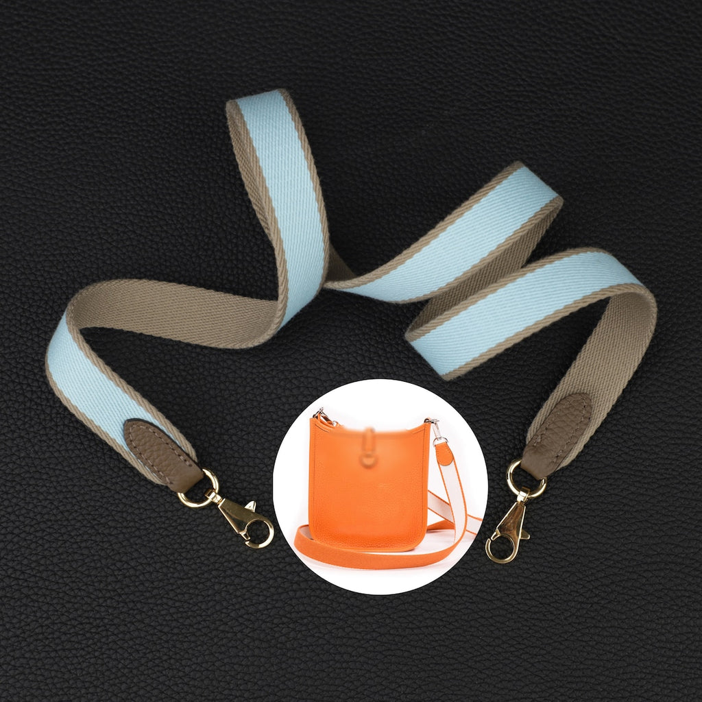25mm Bi-color canvas shoulder bag strap for evelyn TPM