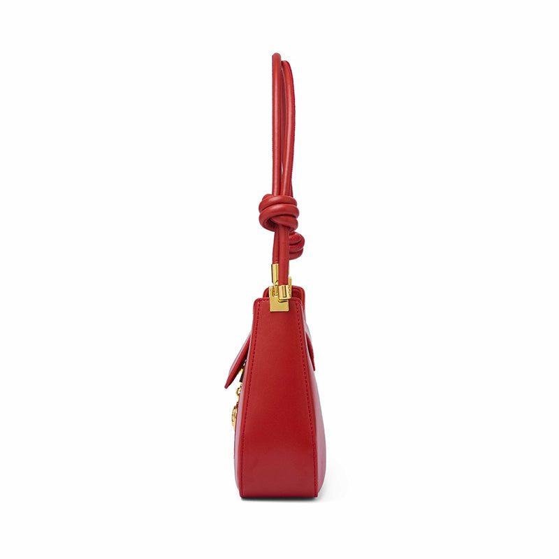 Women’s Genuine Leather Metal Medal Baguette Bags image 4