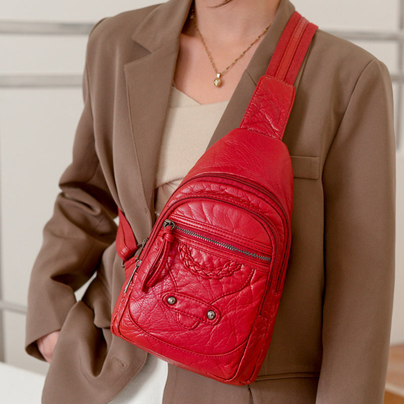 Women’s Vintage Vegan Leather Cross Body Sling Bags image 7