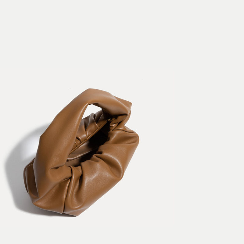 Women’s Slouchy Hand Clutch in Genuine Leather image 4