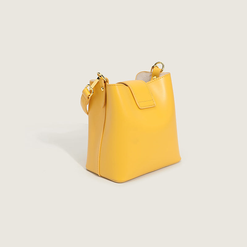 Women’s Vegan Leather Bucket Bags with Shoulder Strap image 4