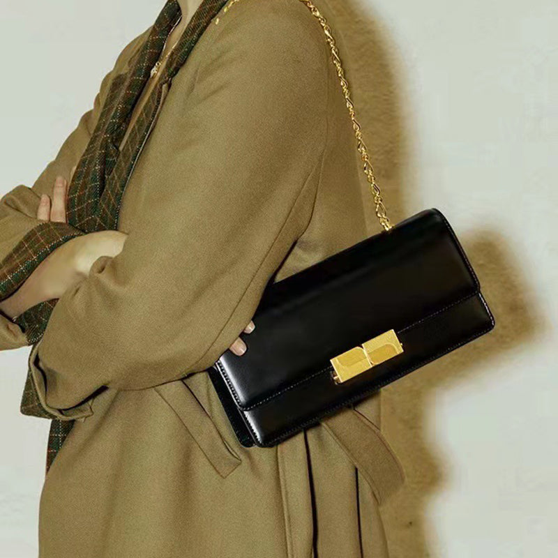Women’s Genuine Leather Clutch Purse with Shoulder Chains image 2