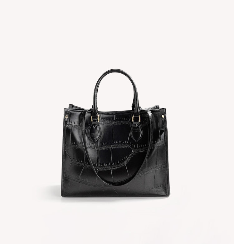 Women’s Vegan Stone Grain Handbags with Interior Pouch image