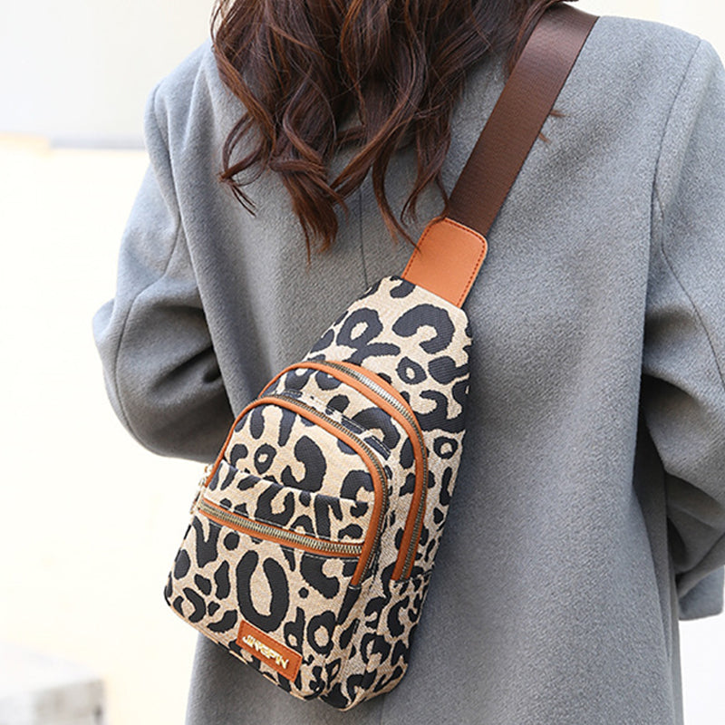 Women’s Leopard Print Plus Size Crossbody Sling Bags image 5
