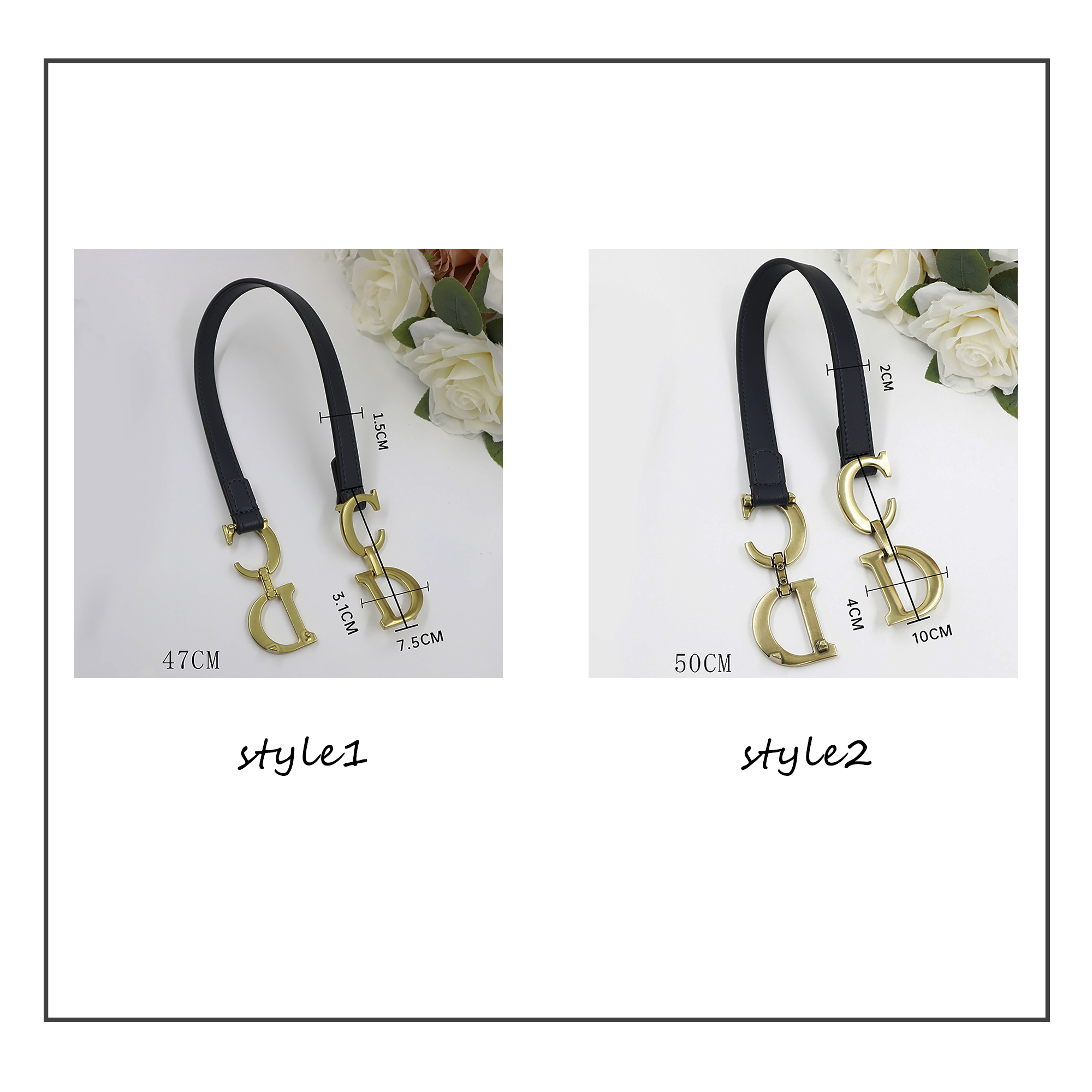 Handcrafted Leather Saddle Bag Strap Replacement with CD Hardware – Shoulder, Crossbody, and Underarm Strap for Bags