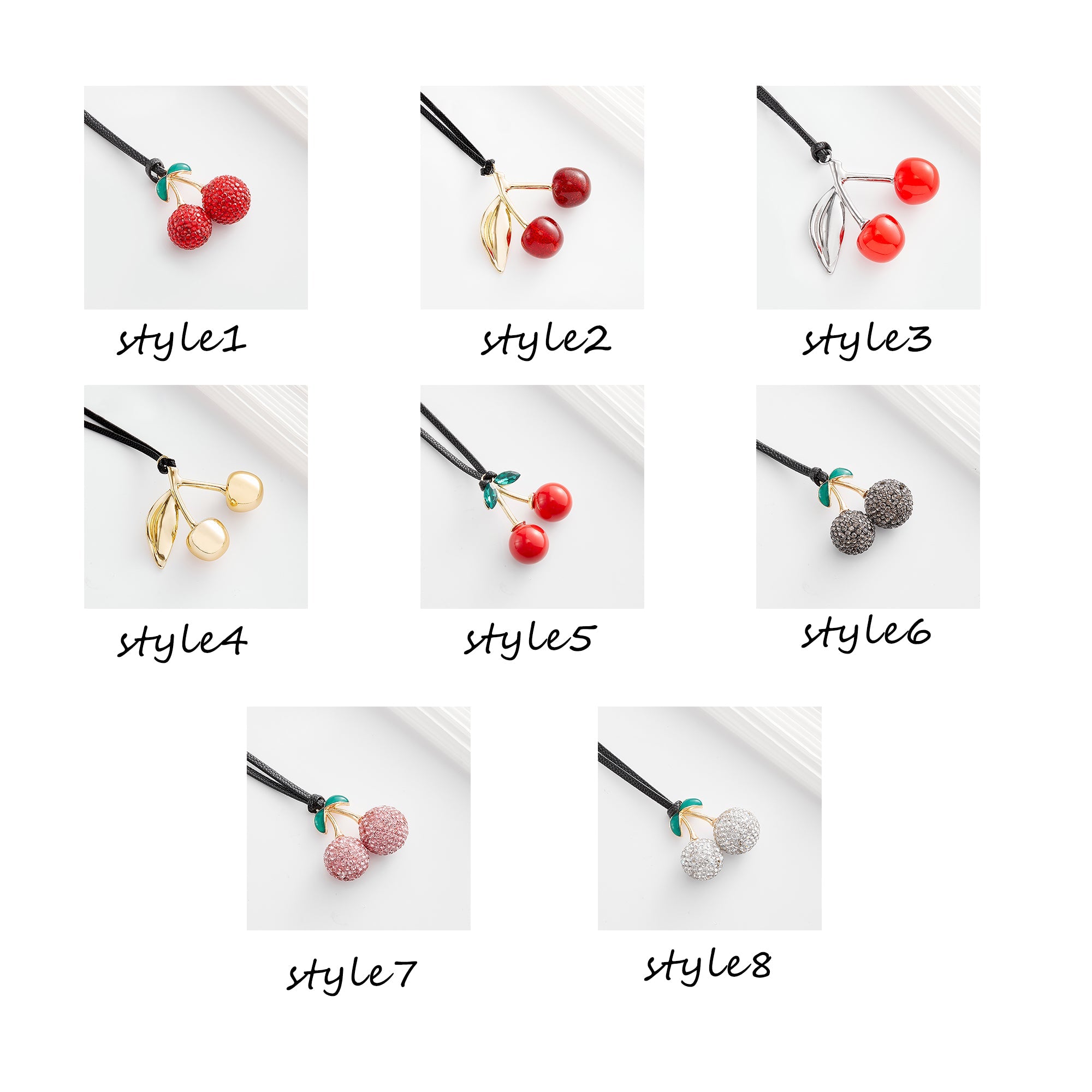 Crystal Cherry Keychain – Elegant and High-End Bag Charm, Backpack Accessory & Small Pendant