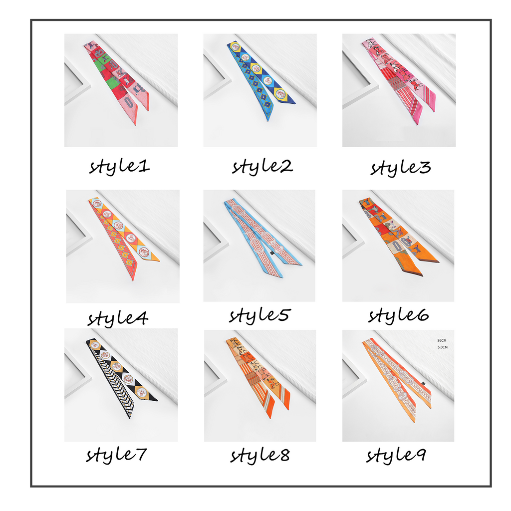Versatile Silk Scarf - Elegant Handbag Handle Strap or Hand Accessory, Lightweight and Fashionable