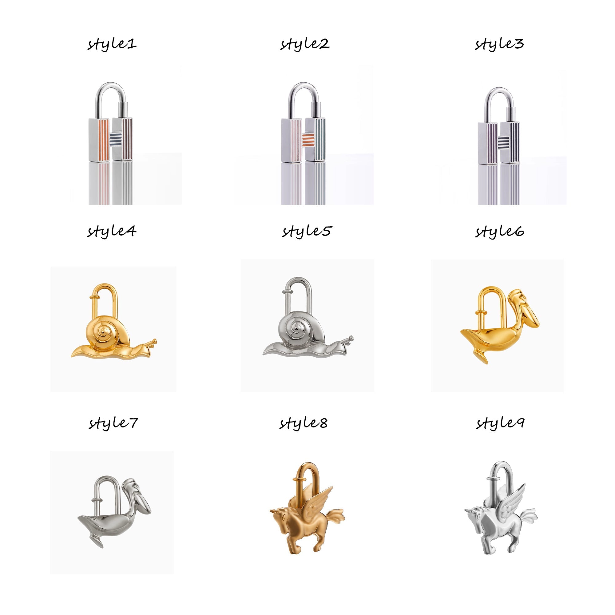 Metal Lock Keychain Pendant for Kelly Bag – Stylish Lock & Key Design Accessory