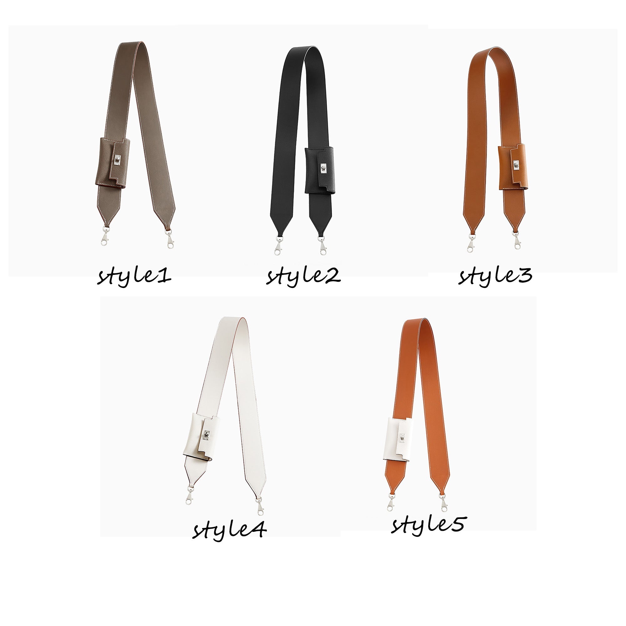 Handmade Genuine Leather Shoulder Strap for Kelly Pocket – Premium Wide Leather Bag Strap