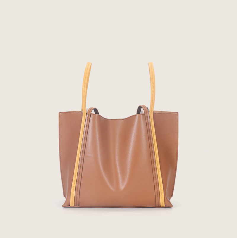 Women’s Two Tone Multi-Straps Genuine Leather Tote Bags image 3
