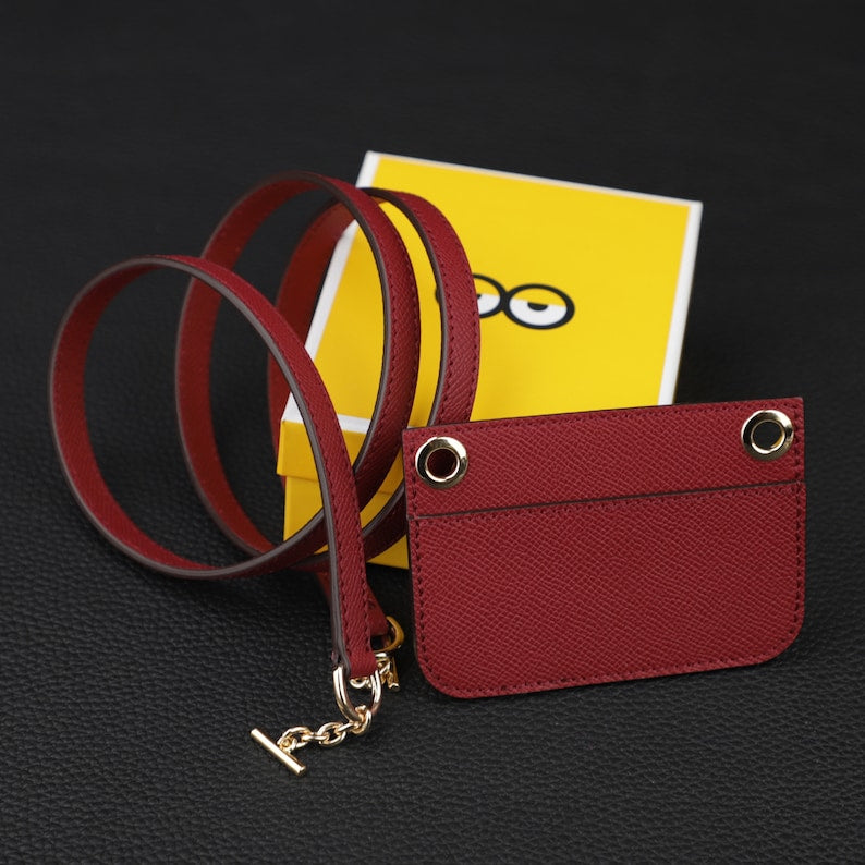 Epsom Leather Wallet Insert with Strap for Constance Slim Wallet