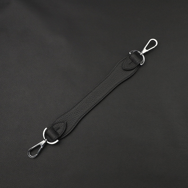 Artisanal Togo Leather Bandoulière (30mm Wide): Hand-Stitched Short Crossbody/Top Handle Strap Upgrade