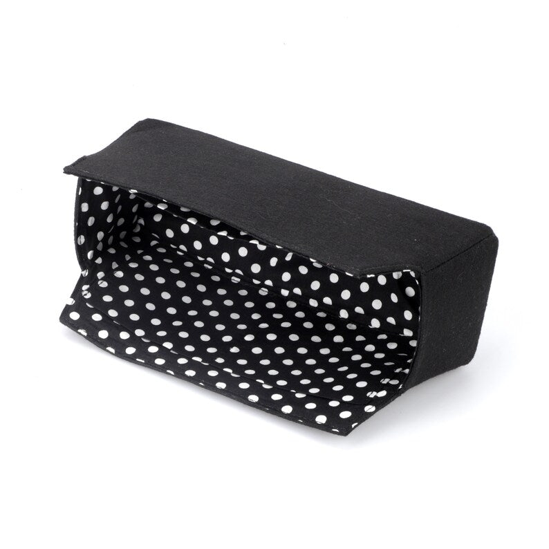 Felt Bag Organizer: Polka Dot Cotton Liner, Bolide Bag Insert